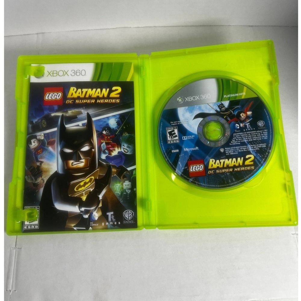 Lego Batman 2 DC Super Heroes Xbox 360 Platinum Hits Video Game Complete CIB - Picture 2 of 3